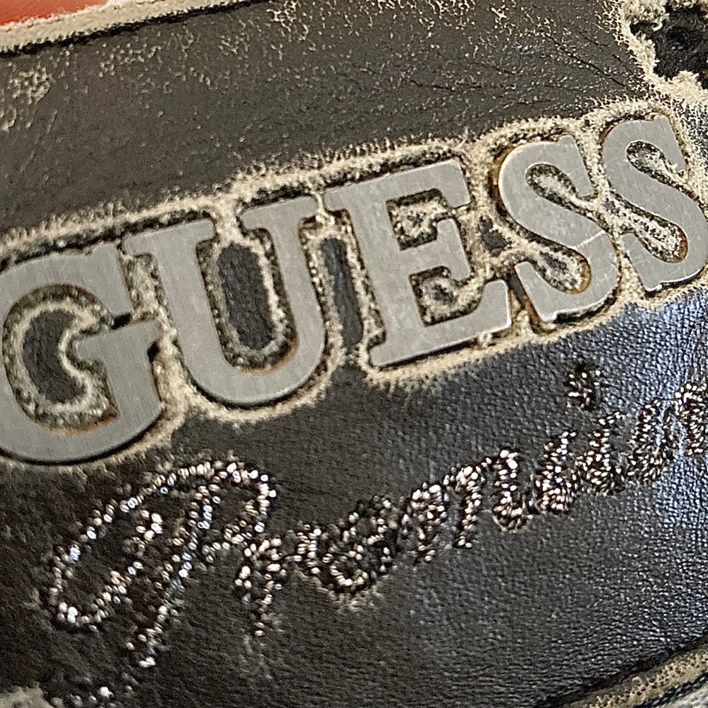 GUESS Premium blue denim studded shorts cutoffs - Picture 9 of 10